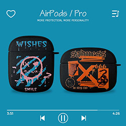 磨砂TPU耳機套- 涂鴉表情(AirPods1,2新3代,AirPods Pro)