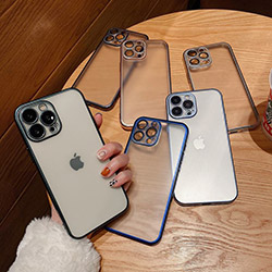 磨砂電鍍一體自帶鏡頭膜iPhone11-13 Pro Max軟殼